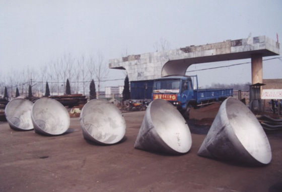 Boiler kerucut kepala piring baja karbon pipa tutup Diameter besar