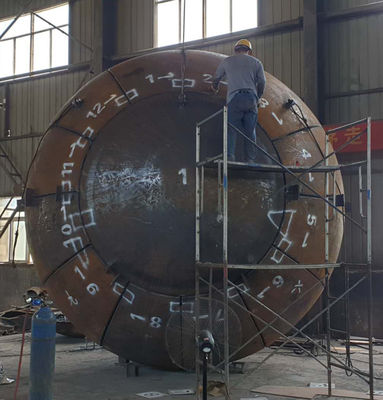 Kapal Tekanan Kepala Tangki Hemisferik ANSI Ujung Piring Diameter 2100mm