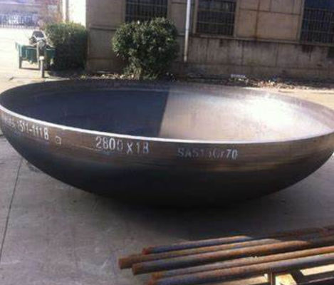 Tangki penyimpanan Baja Karbon Ditutup Kepala 500mm Diameter 10mm Ketebalan