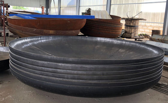 Baja Karbon Piring Kepala Dengan Bevel / Plain / Flanged Edge
